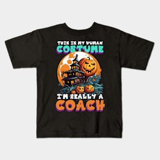 Halloween Coach Shirt | Human Costume I'm Coach Kids T-Shirt